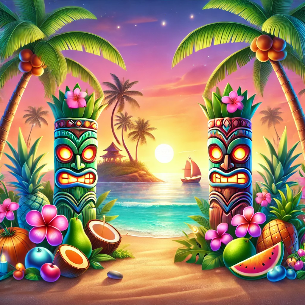 Tropical Tiki Multicolored: A Fun Island Getaway